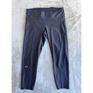Under Armour Womens HeatGear Compression Leggings Large Cropped Athletic Gym